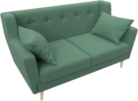 Диван кухонный прямой Брайтон 2 (Зеленый/Рогожка) Лига Диванов арт.123711