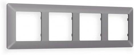 Рамка Ambrella Volt ALFA Line (Сталь матовый) 4-ая AF110504