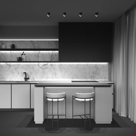 Потолочный светильник Orlo 3000K 1x9Вт 120° LED Maytoni Technical C085CL-9W3K-B (220V, круглые)