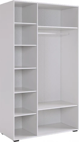 Ева Шкаф трехдверный 105.01 Mebelson (ЛДСП,ПВХ,МДФ,Металл/Светлое дерево,Белый) арт.UL.105-M.104.01.3101