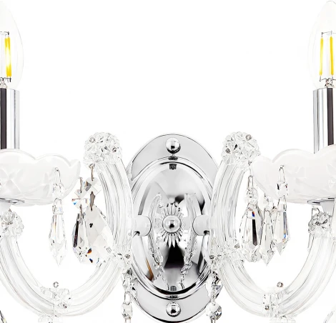 Бра Crystal Lux BLANCA re AP2 (220V, подвески, подсвечник, свеча)