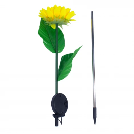 Садовый светильник на солнечной батарее «Подсолнух». 8 светодиодов, 1*АА Ni-Mh аккумулятор в/к. IP44 Uniel USL-S-814/PT700 SUNFLOWER