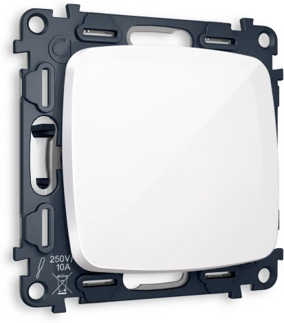 Выключатель одноклавишный перекрестный (белый глянец) Ambrella Volt QUANT MO101030