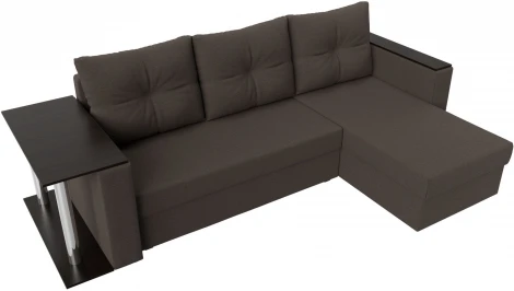 Диван угловой Атланта Лайт правый угол (Коричневый/Рогожка) Лига Диванов арт.121163