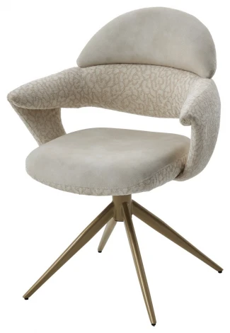 Стул ЖЕНЕВА (GENEVA 360 град, цвет ЛАТТЕ PENA-110 / HUNTER-110, ткань / ШАМПАНЬ каркас, ®DISAUR M-City 64839