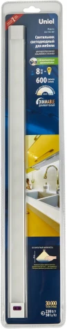 Светильник светодиодный для мебели. ULI-F46-8W/2700-6000K/DIM SENSOR IP20 SILVER (220V, сенсорный выключатель)