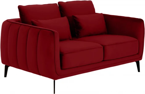 Диван Amsterdam двухместный ОГОГО (арт.342689), (Ткань/Бордовый)