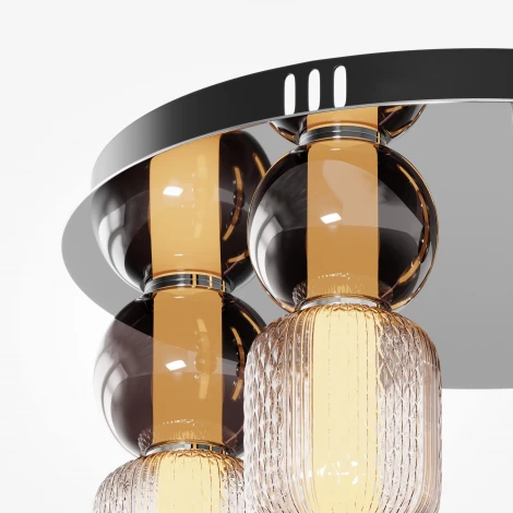 Потолочный светильник круглый Maytoni Drop MOD273CL-L60CH3K (LED, 220V, шарики, круглые)