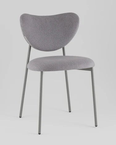 Стул Rina велюр серый каркас серый Stool Group УТ000042341