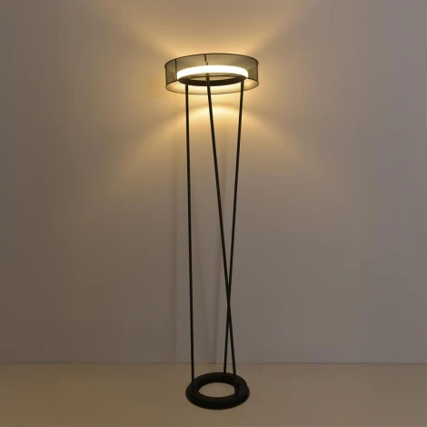 Торшер Lumion Alva 8370/30FL черный, металл/силикон LED 30W 3000/4000/6000K 220V