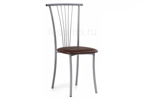 Стул Woodville на металлокаркасе Grigori горький шоколад / светлый мусс 453988