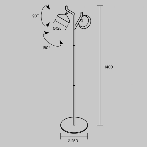 Торшер LED Maytoni Vita MOD451FL-L16B3K