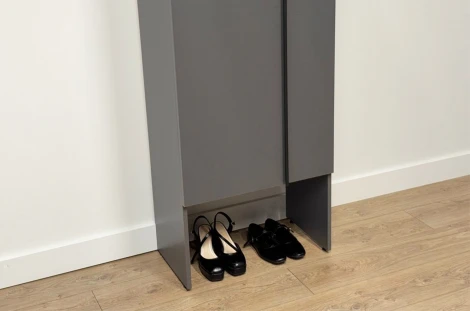 Шкаф двухдверный L600 Баско Mebelson (ЛДСП/Серый) арт.173777,2125