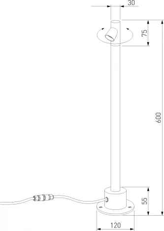 Наземный светильник Elektrostandard Rone 35175/S черный (LED, 220V, круглые, IP65)