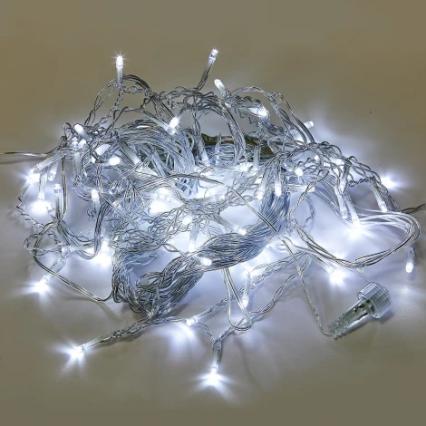 Бахрома светодиодная с эффектом мерцания, 50м. соединяемая, 880 светодиодов, белый свет Uniel ULD-B50006-880/TTK WHITE IP44