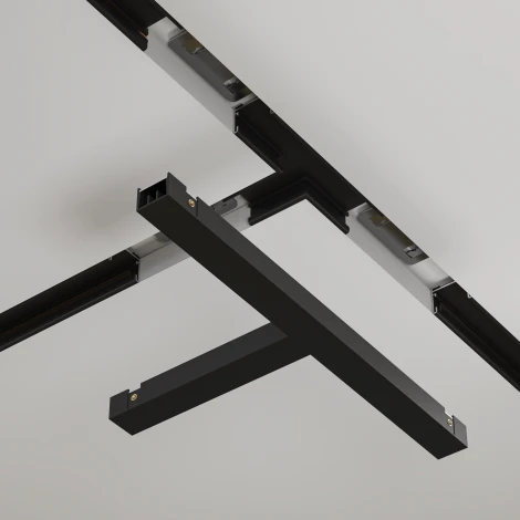 Т- образный коннектор встраиваемый, черный Maytoni Accessories for tracks Basity TRA172CT-12B