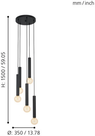 Подвесной светильник Eglo Cortenova 98058 (220V, на проводе)