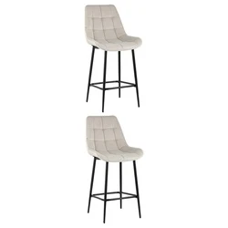 Стул полубарный Флекс велюр бежевый 2 шт. Stool Group арт.УТ000038570