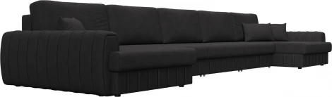 Диван П-образный Лига-057 НПБ МегаЛонг Лига Диванов (Замша) арт.129371