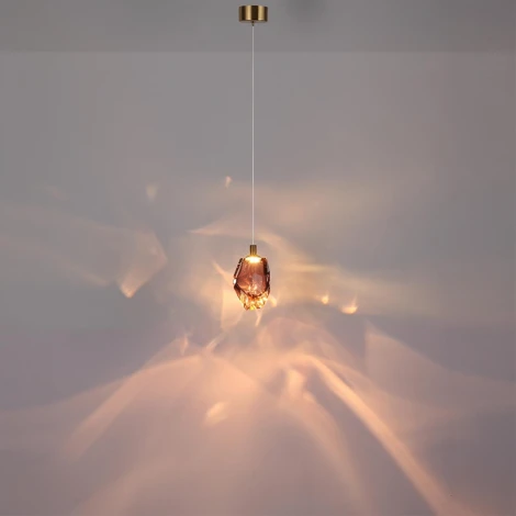 Подвесной светильник Odeon Light Gemme 7113/4LC сиреневый/винное стекло/металл IP20 LED 4W 300Лм 3000K 200° 220V