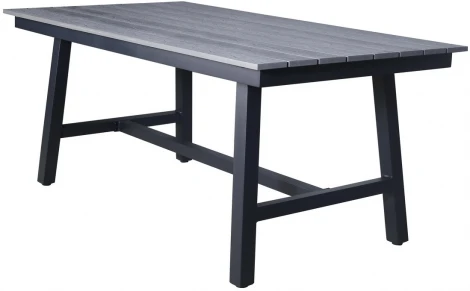"Сан Ремо" стол обеденный из ДПК, каркас алюминиевый темно-серый 4SIS арт.УТ-00006726