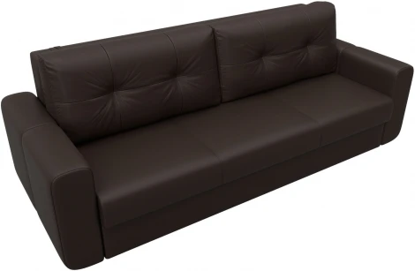 Диван прямой Лига-031 (Коричневый/Экокожа) Лига Диванов арт.121276