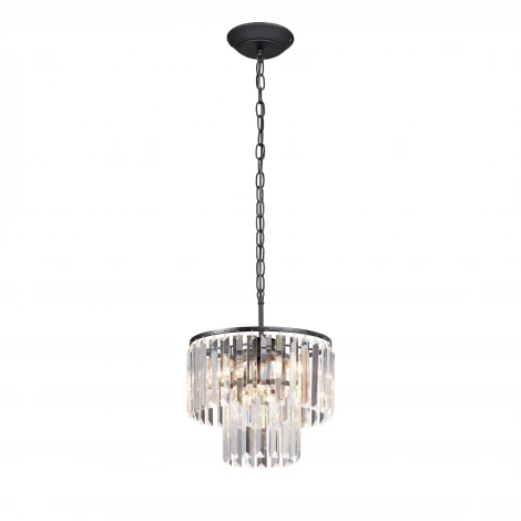 Подвесная люстра Vitaluce V5179-1/4 (220V, хрусталь, на цепи, круглые)