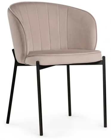 Стул Woodville на металлокаркасе Нейл латте / черный 528450