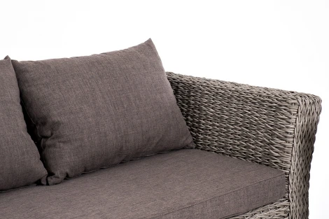 "Капучино" лаунж-зона из искусственного ротанга (гиацинт), цвет серый 4SIS арт.УТ-00004224