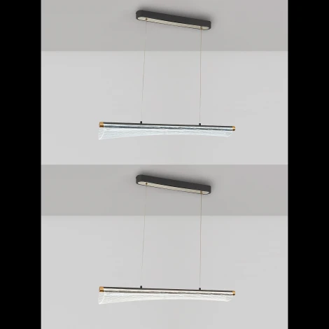 Подвесной светильник Natali Kovaltseva INNOVATION STYLE 83140 с пультом ДУ, моб. приложением 80W, золото, LED (регулировка яркости, 220V, на проводе)