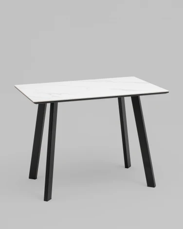 Стол Райли нераскладной 100*70*75 см столешница МДФ керамика Snow white матовый Stool Group УТ000042286
