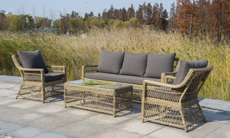 "Гранд Латте" кресло из искусственного ротанга, цвет соломенный 4SIS арт.УТ-00000502