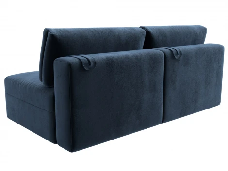 Диван прямой модульный Лига-060 НПБ (ЛДСП,Брус,Фанера/Пластик/Велюр/Синий) Лига Диванов 129457