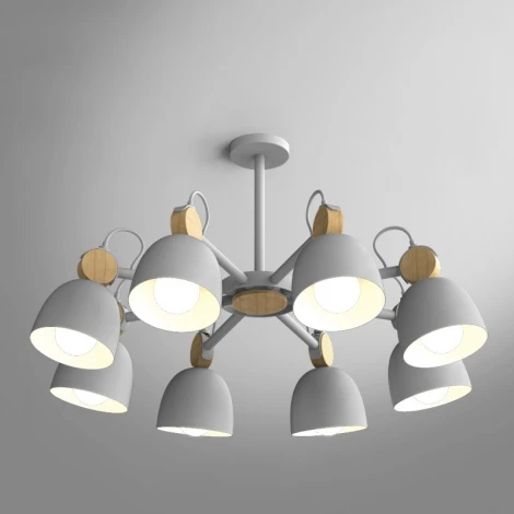 Потолочная люстра на штанге Rolla 8 Gray ImperiumLoft Rolla01 (178073-26) (220V)