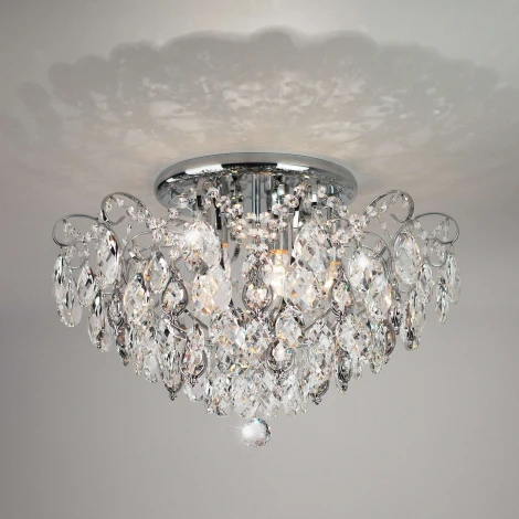 Потолочная люстра Eurosvet Crystal 10081/6 хром / прозрачный хрусталь