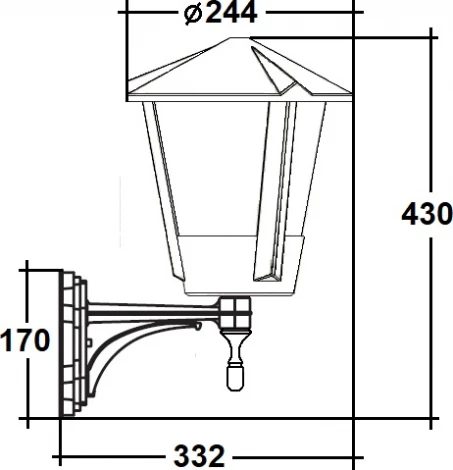 Настенный фонарь уличный IP54 Oasis Light SEUL 1251S 01 Bl (220V, фонарь)