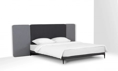 Кровать Licata ОГОГО (арт.709380), (Ткань,Рогожка,Микрошенилл/Серый)
