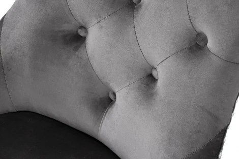 Обеденный стул Garda Decor 236-2K-СЕРЫЙ-Riv96 (Черный/Темно-серый)