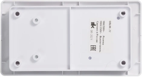 Розетка встраиваемая без заземления с двухклавишным выключателем (белый) Systeme Electric GSL000172