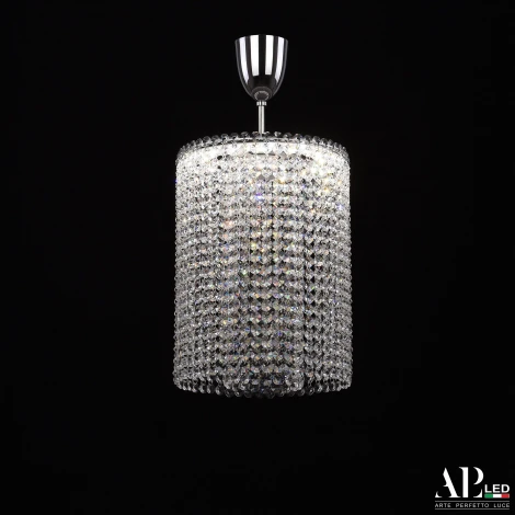 Потолочная люстра на штанге светодиодная с пультом APL LED Sicilia SH01.25.A.LED-DIM.Ni.Tube (220V, хрусталь)