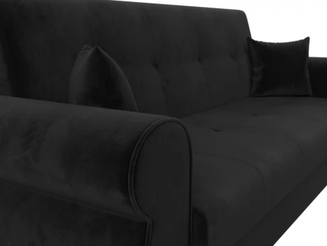 Диван-книжка Лига-019 (Черный/Велюр) Лига Диванов арт.118347