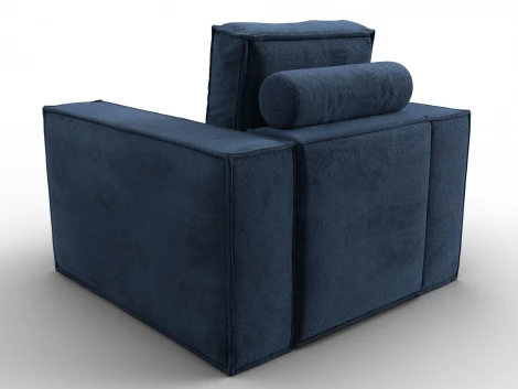 Кресло Лига-081 НПБ (ДСП,Велюр/Синий) Лига Диванов 134990