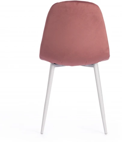 Стул BREEZE (mod. 4724) вельвет/металл, 44 х 53 87 см, Coral (коралловый) HLR44 / белый Tetchair 19185