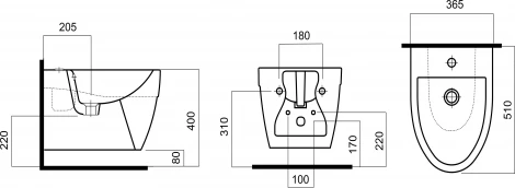 Биде подвесное Am.Pm Bliss L