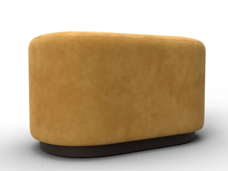 Пуф 007 (ДСП,Фанера/Пластик/Велюр/Желтый) Лига Диванов 132515