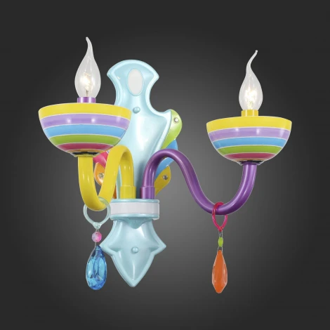 Бра ST Luce Ornato SL672.781.02 (для детской, 220V, подвески, подсвечник, свеча, узор в полоску)