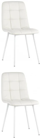 Стул Stool Group Oliver экокожа белый белые ножки 2 шт арт.УТ000037734