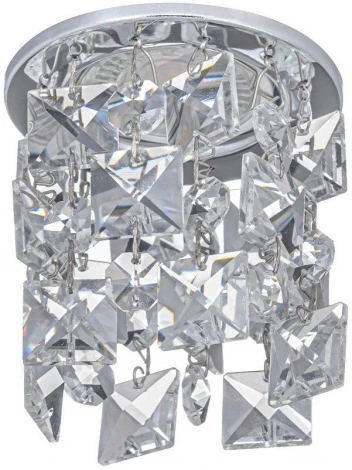 Встраиваемый светильник хрустальный Dio D'Arte Osimo Nickel GU10.5.14.8.702 N