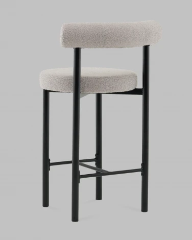 Стул полубарный Флорео букле светло-серый Stool Group арт.УТ000041332