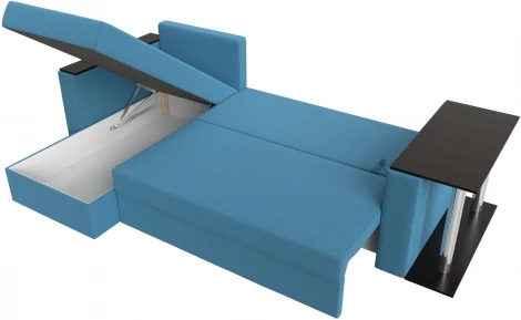 Диван угловой Атланта Лайт левый угол (Голубой/Рогожка) Лига Диванов арт.121165L